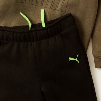 PUMA Graphic Print Sweatshirt and Jog Pants Set