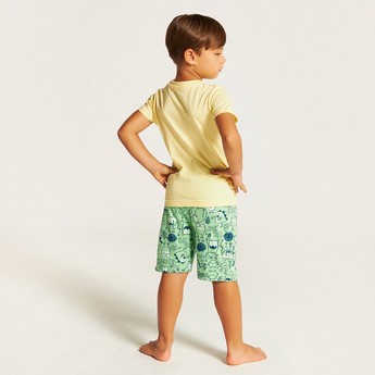 Juniors Graphic Print T-shirt and Shorts Set