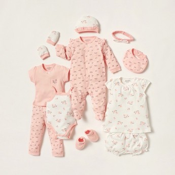 Juniors Embroidered Sleepsuit with Long Sleeves and Button Closure