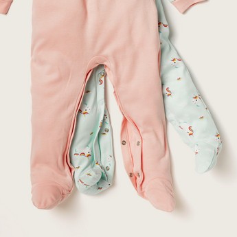 Juniors Printed Closed Feet Sleepsuit - Set of 2