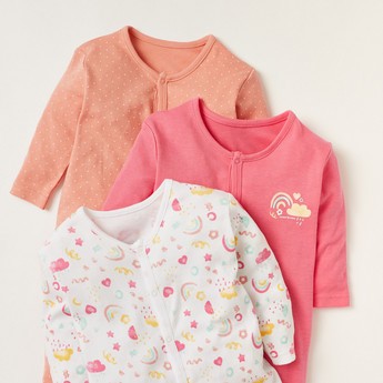 Juniors Assorted Sleepsuit with Long Sleeves - Set of 3