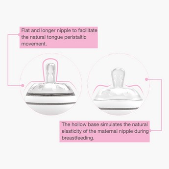 Nuvita Flow 2 Medium Flow Silicone Teat Set - 2 Pieces