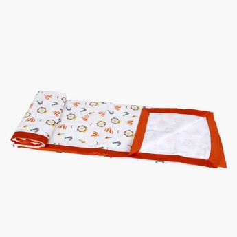 My Milestones Muslin Baby 2-Layered Blanket - Carnival Orange