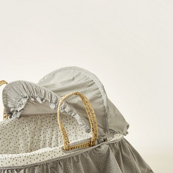 Cambrass Moses Basket with Frills and Canopy