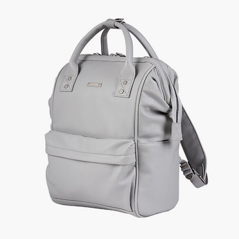 BabaBing! Mani Vegan Leather Backpack Changing Bag - Dove Grey