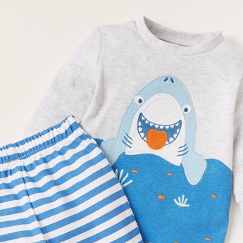 Juniors 4-Piece Printed T-shirt and Pyjama Set