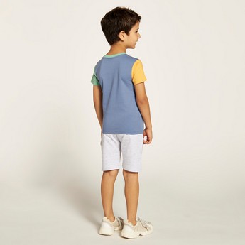 Juniors 3-Piece Crew Neck T-shirt and Shorts Set