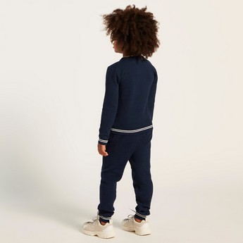 Textured Pullover and Jog Pants Set