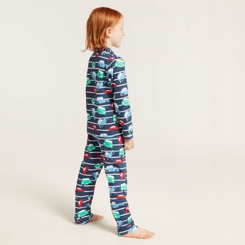 Juniors Printed Shirt and Pyjama Set