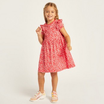 Juniors Printed Round Neck Dress with Short Sleeves - Set of 3