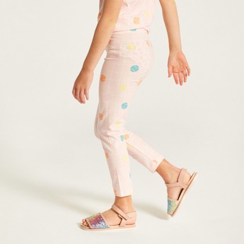 Juniors Printed Leggings with Elasticated Waistband - Set of 2