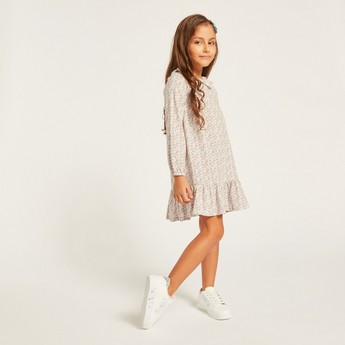 Juniors Printed Knit Dress with Long Sleeves - Set of 3