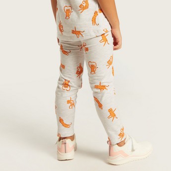 Juniors All-Over Printed Leggings with Elasticated Waistband