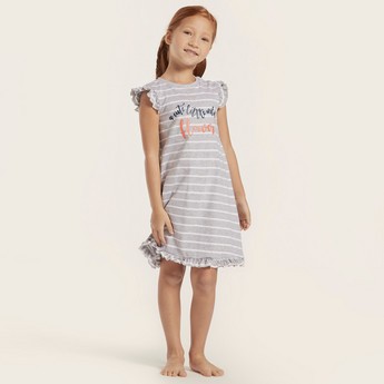 Juniors Printed Night Dress - Set of 2