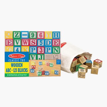 Melissa & Doug Wooden ABC-123 Blocks