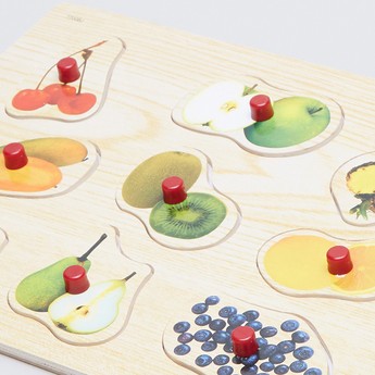 Juniors Fruit Puzzle Board with Knobs