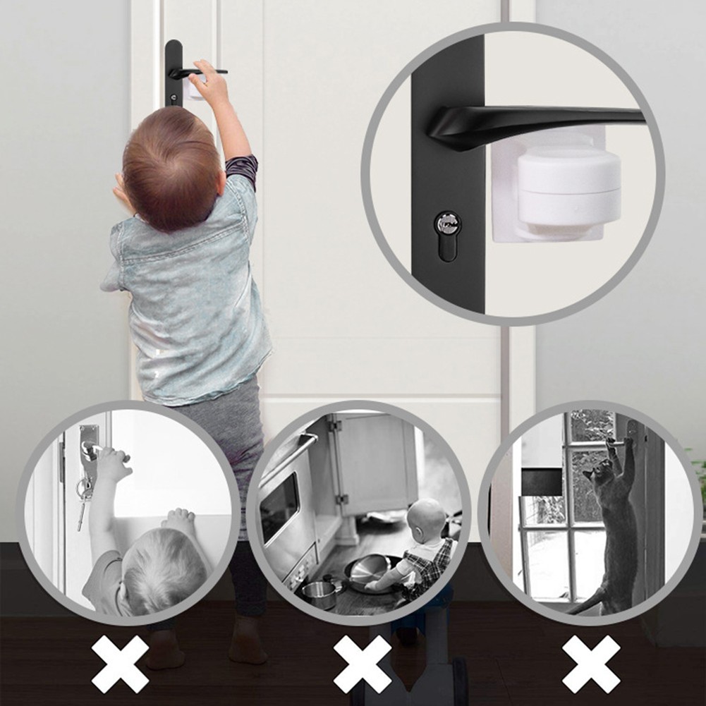 Home Universal Anti Open Handle Safety Lock Device For Kids Safety Door Lever Lock Door Lever Lock Baby Safety Door Lock
