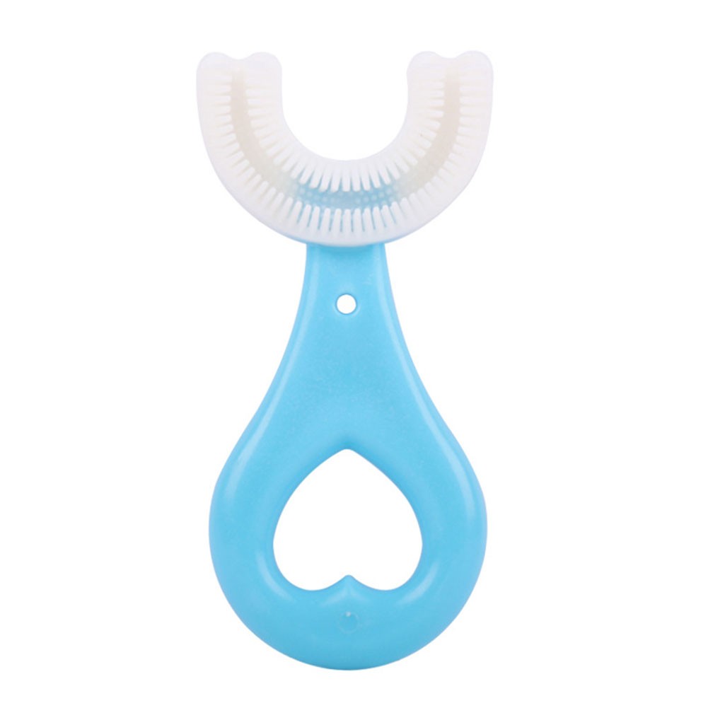 Kids Toothbrush U-Shape Infant Toothbrush With Silicone Handle Oral Care Cleaning Brush For Toddlers Ages 2-12 Drop Shipping