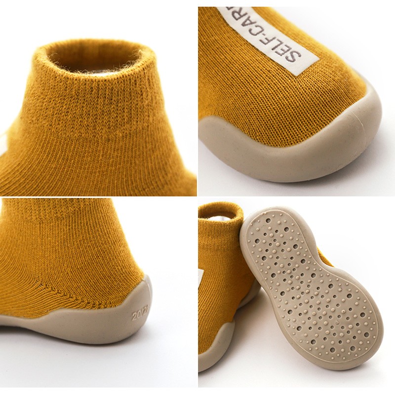 Unisex Baby Shoes First Shoes Baby Walkers Toddler First Walker Baby Girl Kids Soft Rubber Sole Baby Shoes Knit Socks Anti-slip