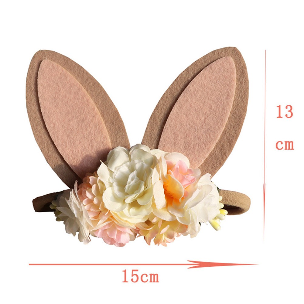 Big Ears Rabbit Hair Bands Kids Easter Gift Flowers Headband Baby Girl Shower Spring Easter Home Decor Girl Rabbit for Baby