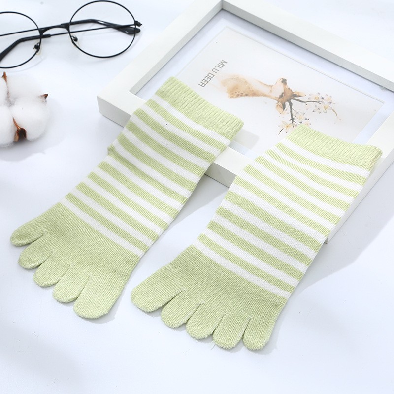 Autumn Winter Kids Striped Cotton Five Toe Floor Ankle Socks Boys Girls Casual Children Breathable Soft Short Tube Socks