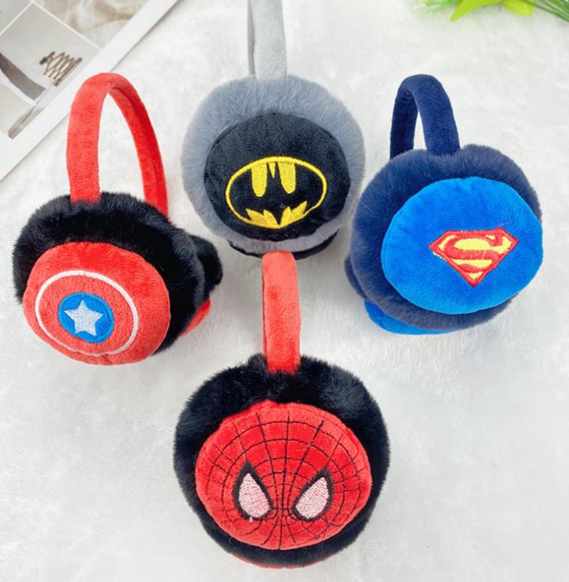 Winter Plush Earmuffs For Baby Boys Girls Cute Cartoon Warm Spider Earmuffs For Kids Over 4 Years Old