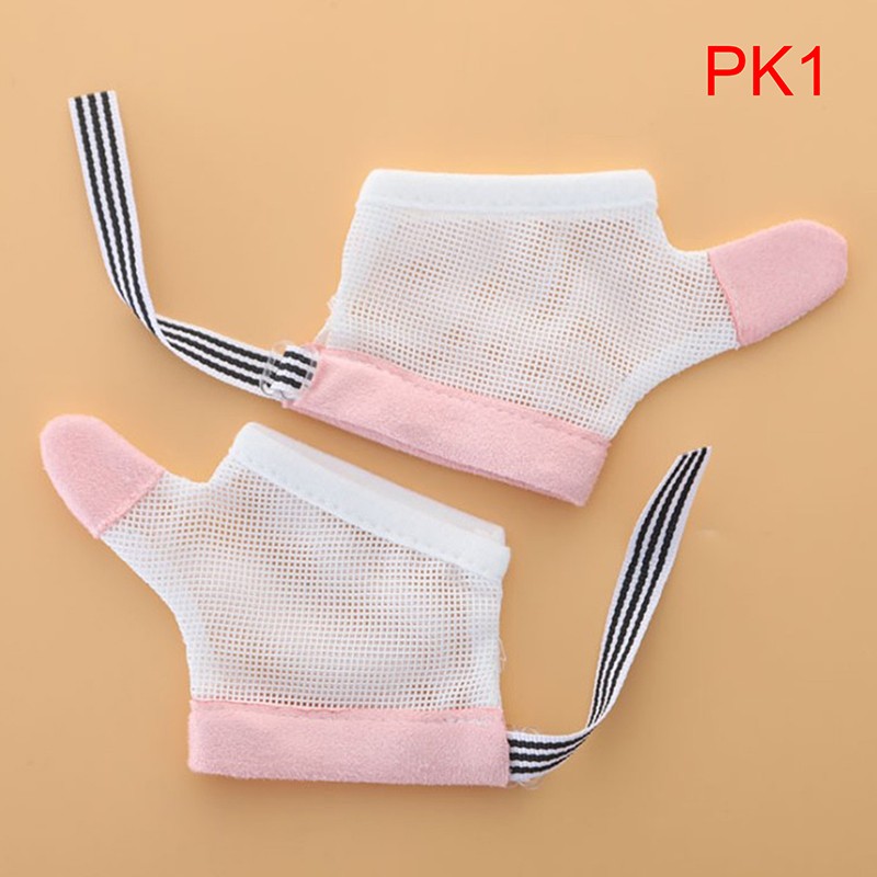 1 Pair Baby Prevent Bite Fingernails Nail Glove Children Infant Anti Bite Eat Hand Protection Gloves for Bite Kids Harmless Set