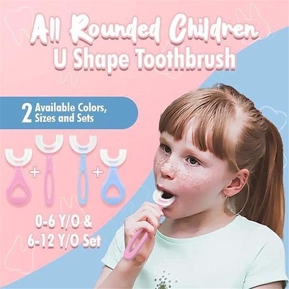 Baby Toothbrush U Shape 360 ​​Degree Teether Infant Toothbrush Silicone Toddler Toddler Toothbrush Oral Care Cleaning