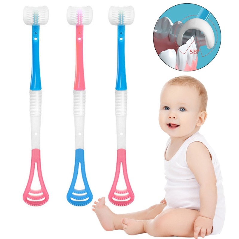 1PC Kids Soft Silicone Training Toothbrush Baby Teeth Oral Care Toothbrush Infant Infant Deciduous Brush Tool Baby Products