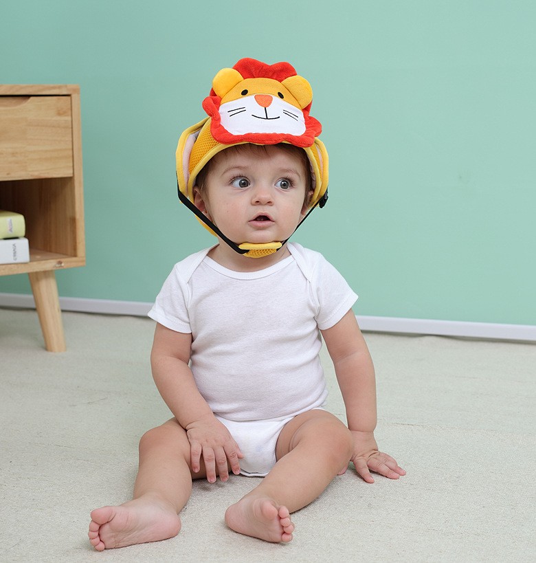 Baby Safety Helmet Anti-fall Head Protection Cover Cute Cartoon Animal Boy Girl Baby Toddler Walk Learning Anti-collision Headwear