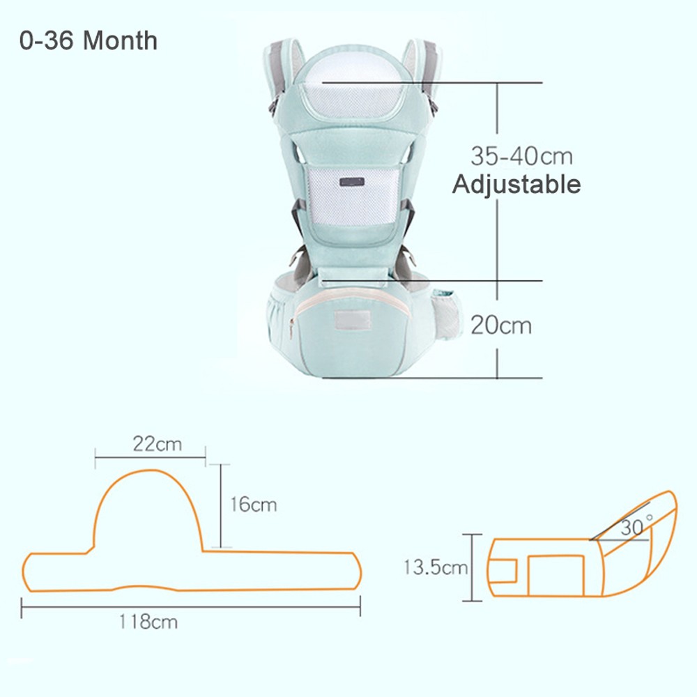 Baby Carrier Baby Bra from 0-48 Months Comfortable Carrier for Newborn Babies Seat Fits on the Waist