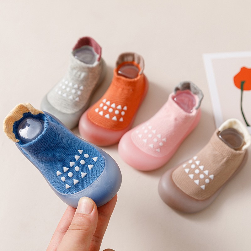 Newborn Baby Socks Shoes Boy Girl Dinosaur Baby First Walkers BeBe Cotton Comfort Soft Anti-Slip Prewalker Crib Infant Shoes