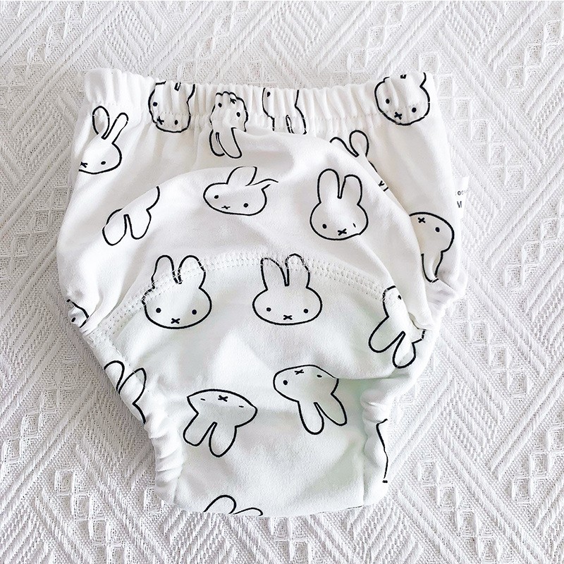 3 Pieces/Lot Baby Training Pants 6 Layers Baby Cloth Diapers Reusable Washable Cotton Elastic Waist Cloth Diaper 8-18kg Nappy