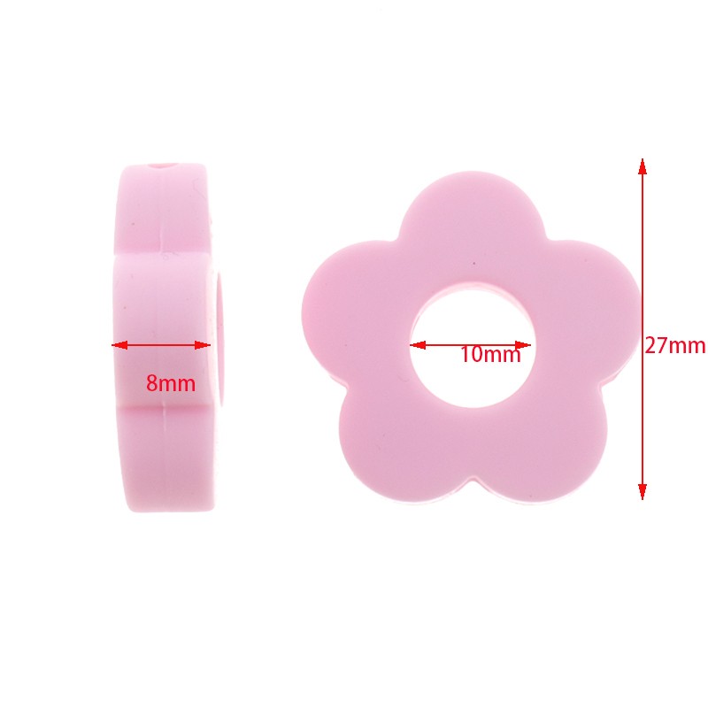 20pcs Baby Flower Beads Silicone Beads Flower Silicone Beads Teething Magic Teether Baby Chew Necklace Chew BPA Free Gift