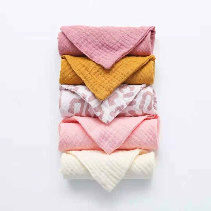 5pcs baby towels muslin cloth hand face wipes saliva bib handkerchief towel