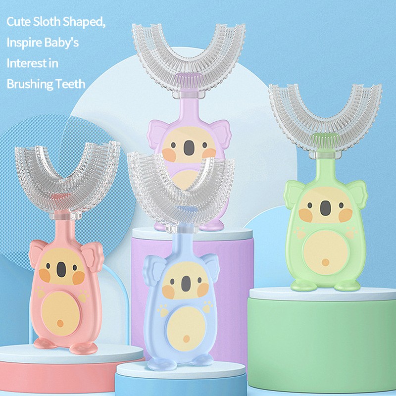 U Shape Baby Toothbrush Silicone Baby Toothbrush Oral Care Cleaning Tool Baby Teether Brushes For Baby Care