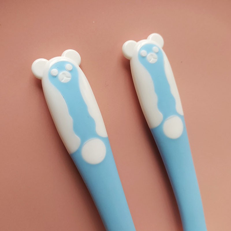 2pcs/set Baby Twist Spoon Fork Set Portable Baby Training Utensils Baby Tableware Bendable Adjustable Cartoon Curved Spoon Fork