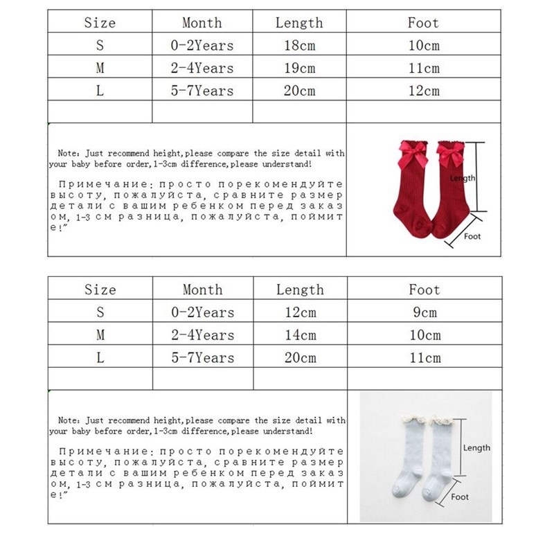 Cotton Pantyhose for Girls Big Bow Knee High Long Socks for Kids No Slip Princess Children Tights Autumn Winter Style