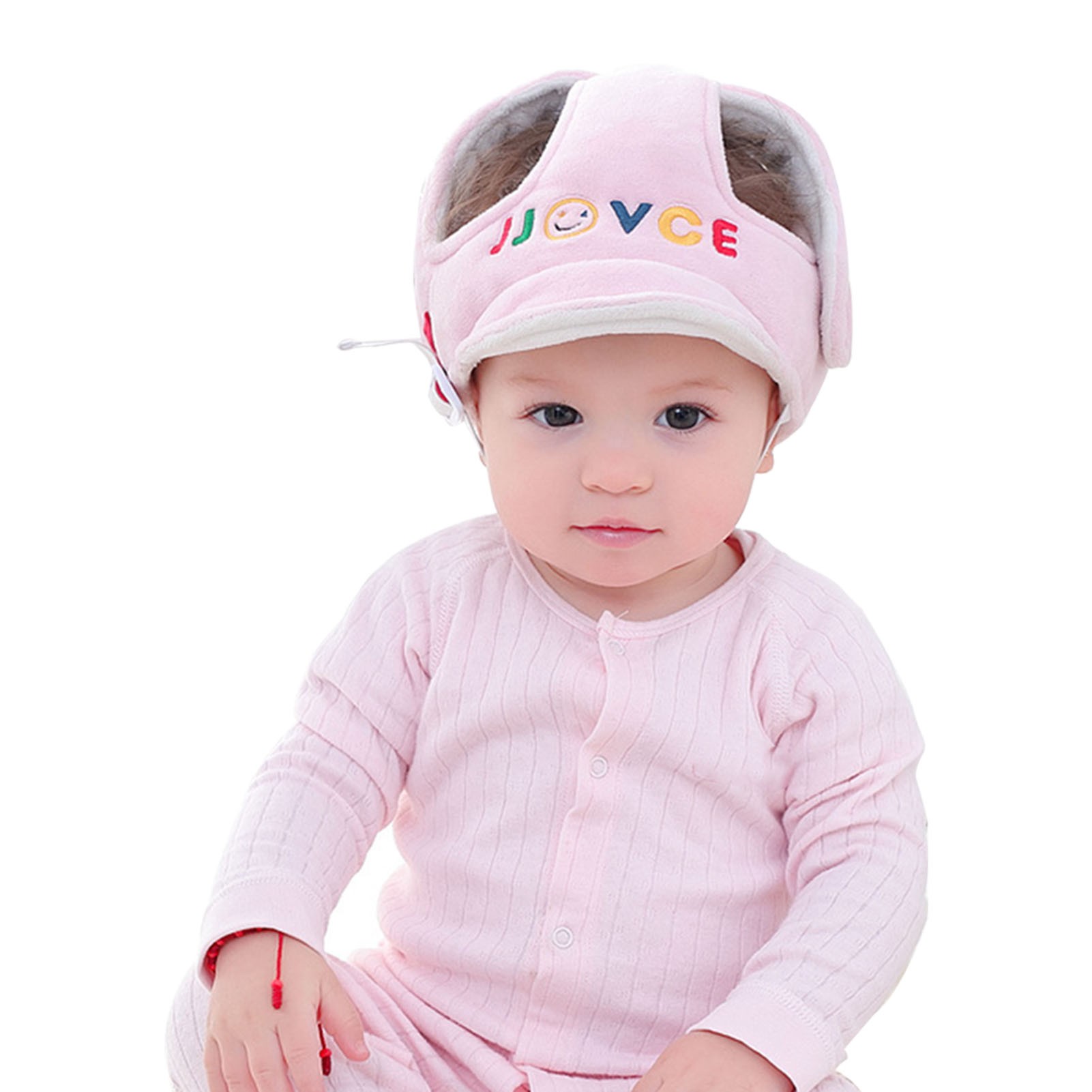 Boys Girls Protective Cap Soft Safety Helmet for Baby with Adjustable Strap Breathable Toddlers Infant Head Protector Anti-Crash