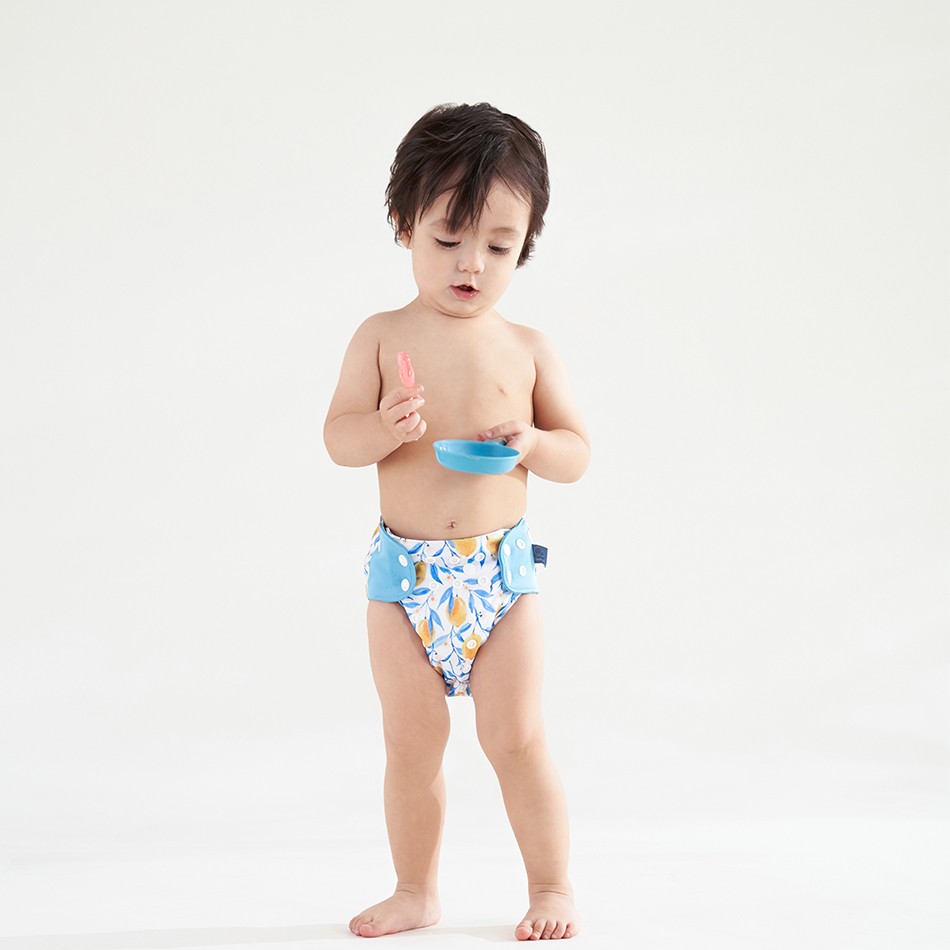 Elinfant 4pcs/set Gray Mesh Cloth Inner Pocket Cloth Diaper Adjustable Washable Cloth Diaper for 3-15kg Baby