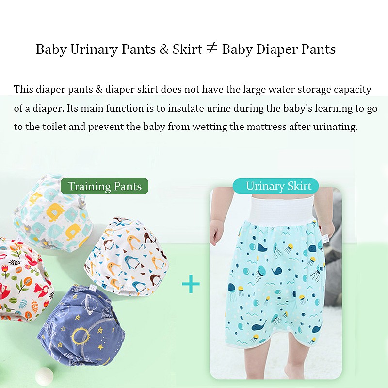 Baby Diaper Skirt Infant Training Pants Cloth Diaper Kids Nappy Pants Skirt Leakproof Crib Potty Training Pants