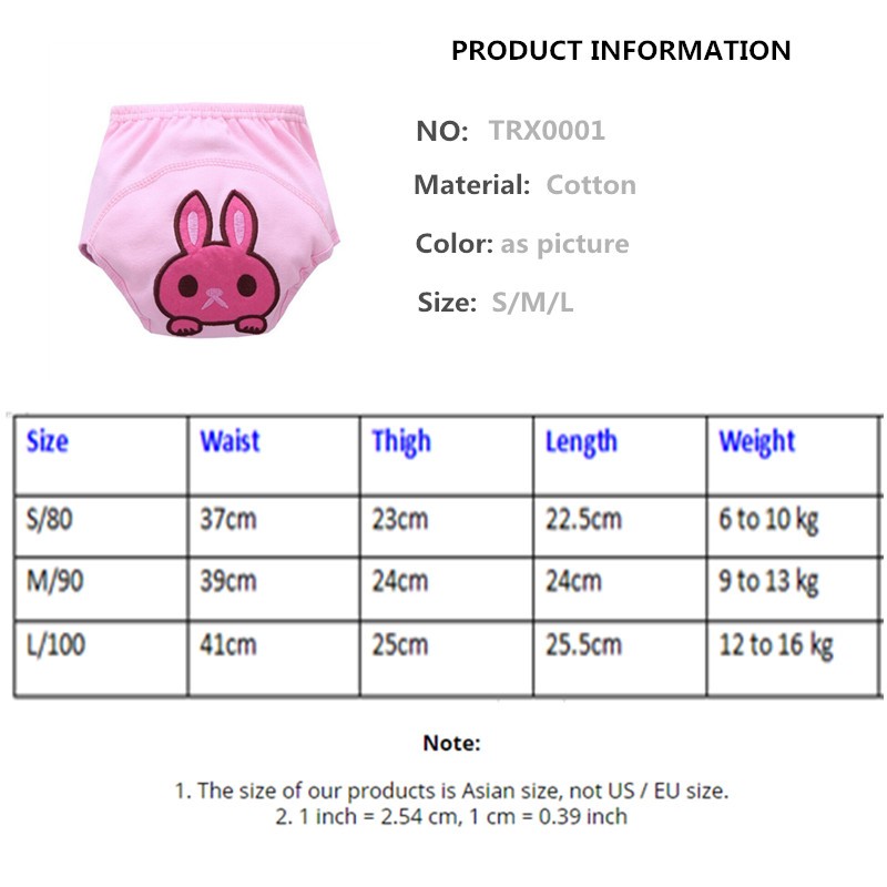 6pcs/lot Baby Training Pants Study Children Diaper Underwear/Infant Learn Panties Newborn 80/90/100