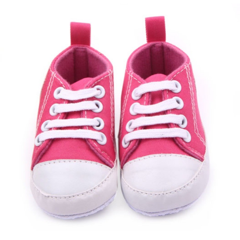 Fashionable Baby Canvas Shoes 0-12 Months Soft Sole Baby Shoes Pre Walking 12 Colors