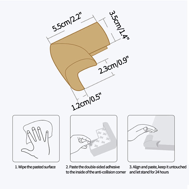 4 قطعة/المجموعة سلامة الطفل الجدول حماية جانبية لينة الرضع الاصطدام الزاوية حامي الأطفال سلامة المنزل الأثاث زوايا
