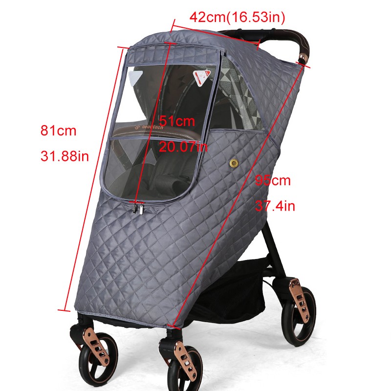 Universal Waterproof Winter Thicken Rain Cover Wind Dust Shield Full Raincoat For Baby Stroller Accessories Cane Pushchair Suit