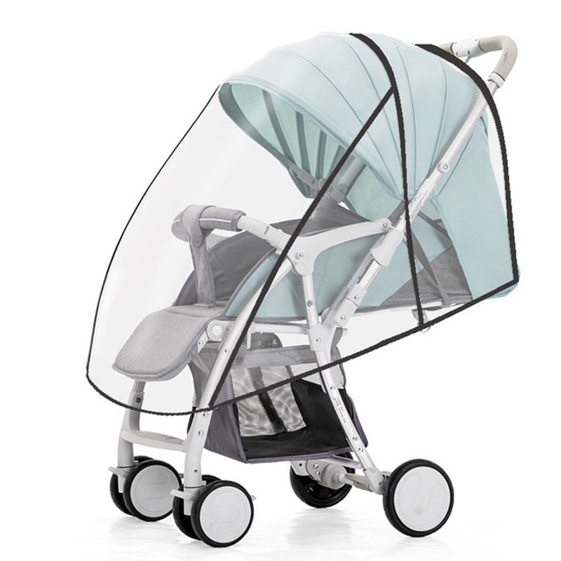 Universal Stroller Rain Cover Wind Transparent Dust Shield Pram Umbrella Raincoat Baby Car Seat Cover Stroller Accessories