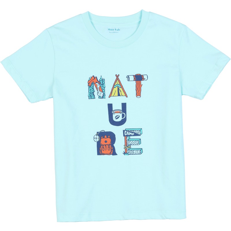 Hnne 2021 Summer New Cartoon Letter Print T-shirt Children 100% Cotton Breathable Kids Tops Unisex Boys Girls Tshirt HK210425