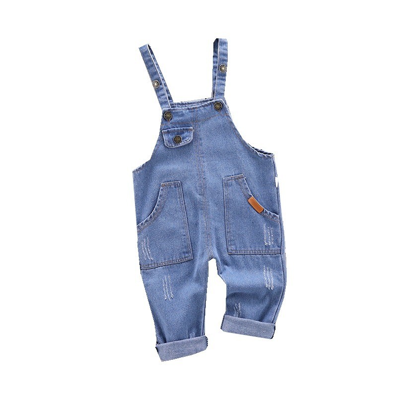 korean style summer children kids young girls denim overalls boys jeans cotton denim baby girl jumpsuit casual loose overalls