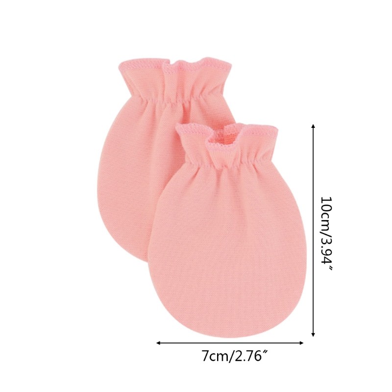 T5EC 4 Pairs Baby Soft Cotton Gloves Anti Scratch Face Protection Gloves For Newborn Baby Shower Gifts