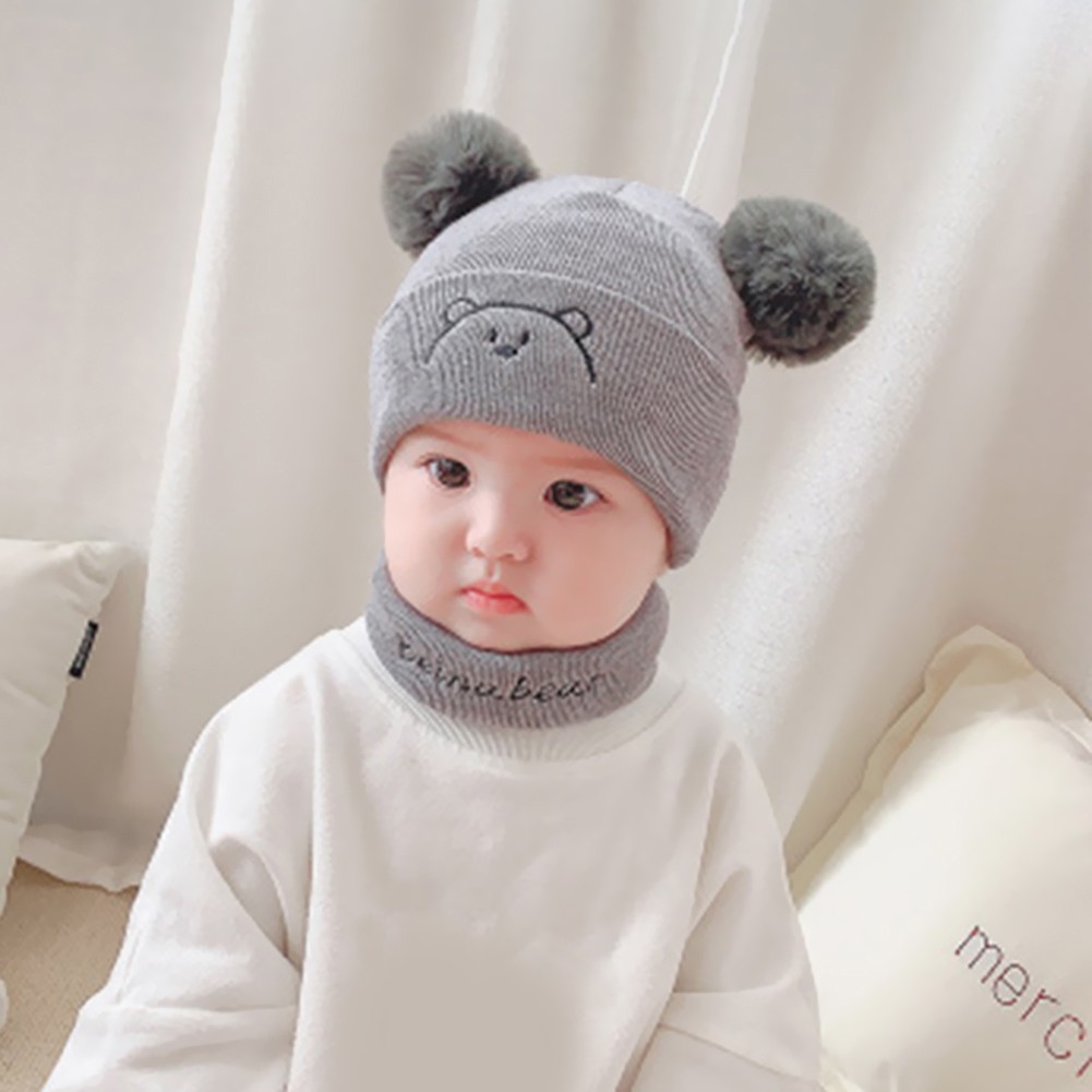 Cartoon Wool Knitted Cute Beanies Hat Fashion Baby Kids Knitted Winter Hat Cute High Elastic Warm Hat for Girls Boys